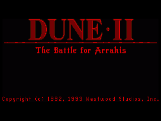 Dune II title screen for Amiga